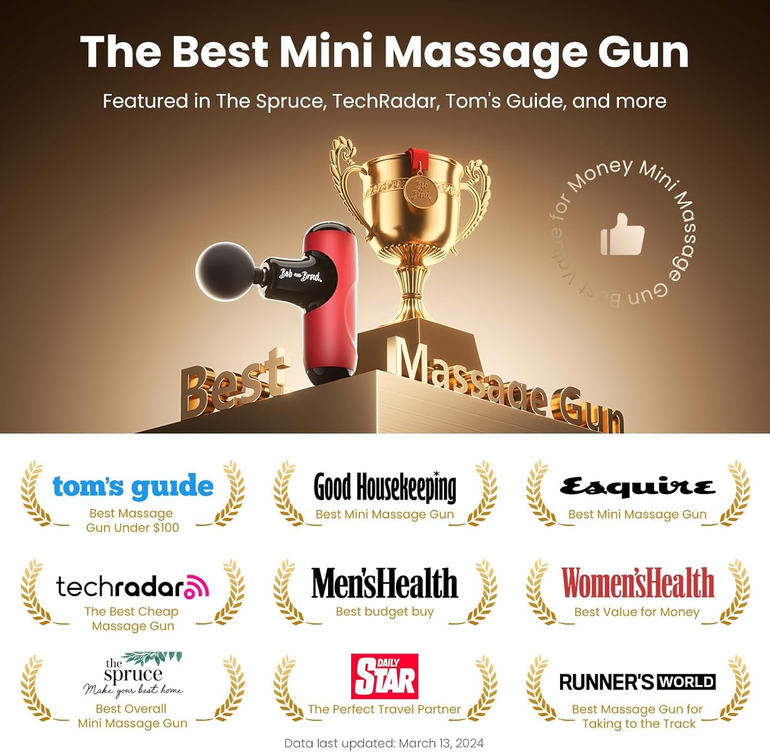 Red Q2 Mini Massage Gun Deep Tissue Muscle Massager For Running/Sport/Gym