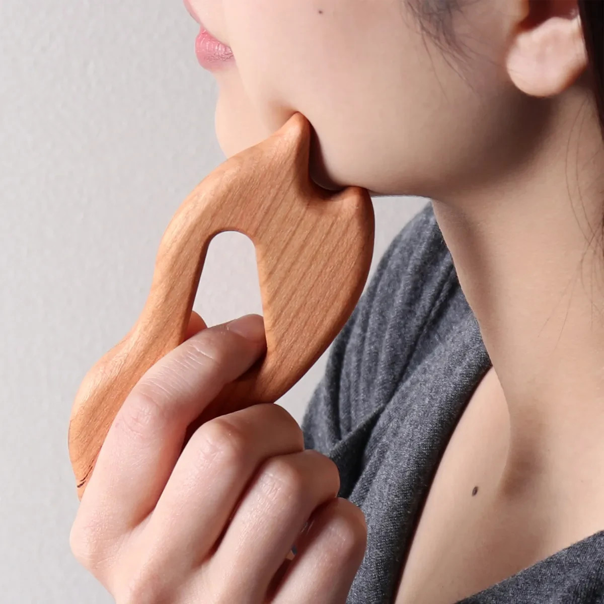 Hacoa Premium Natural Cherry Wooden Kassa Massage Tool Made in Japan