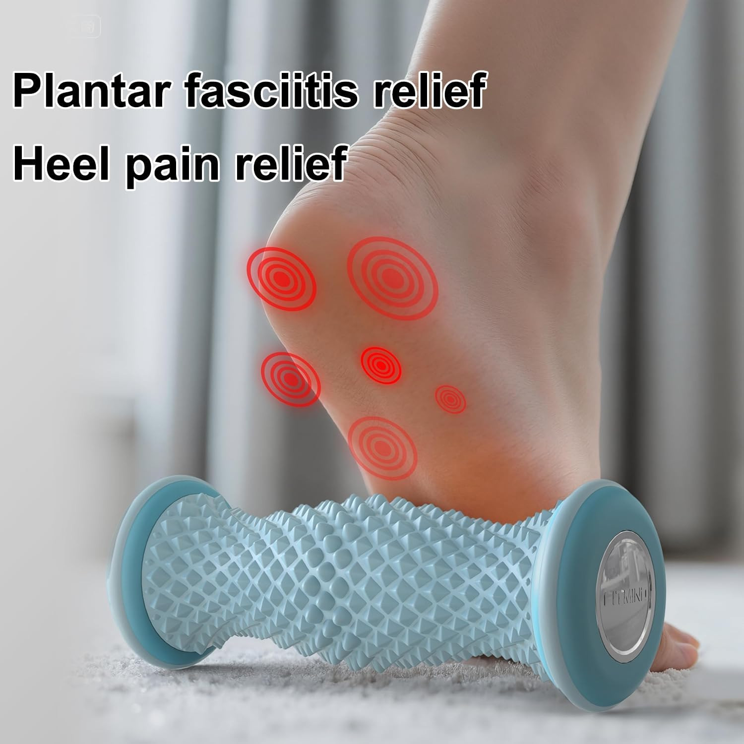Foot Roller Massager for Plantar Fasciitis Relief, Portable Silent Deep Tissue M