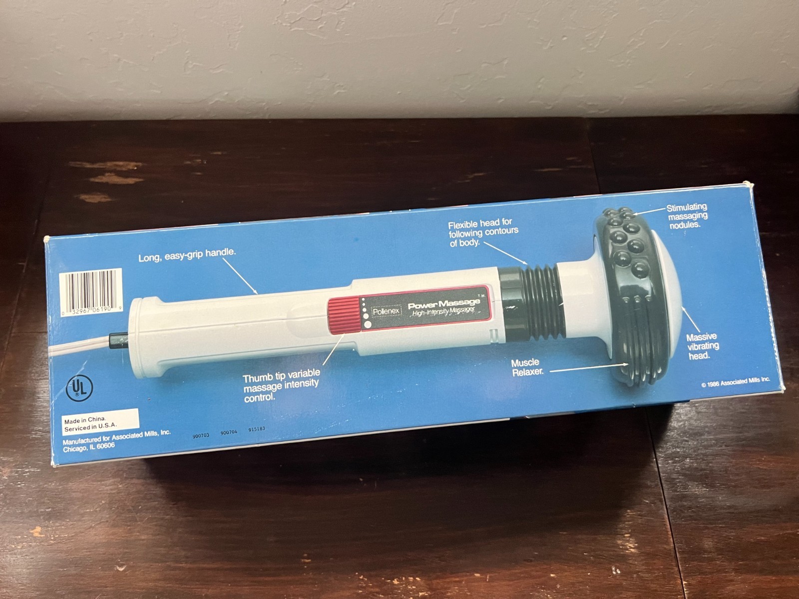 Vintage Pollenex Power Massage High Intensity Massager Wand w/ Box Tested Works