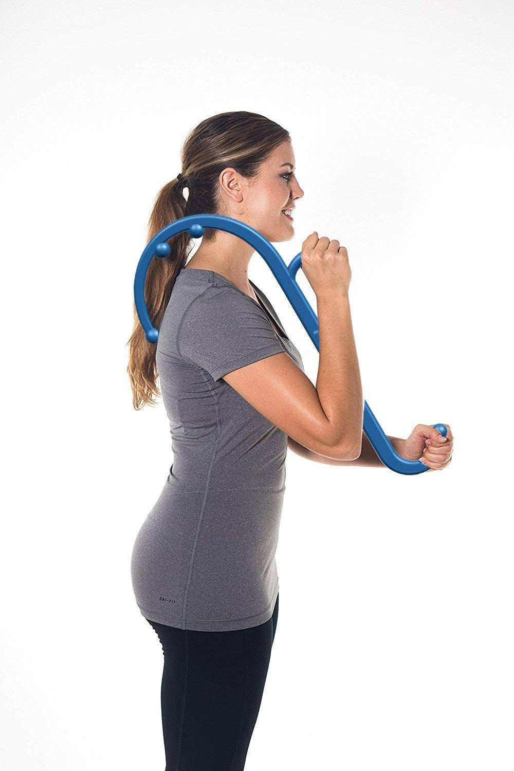 Liba Back and Neck Massager – Blue – for Trigger Point Fibromyalgia Pain Relief