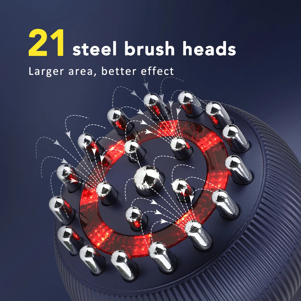 9 Gears Electric Meridian Brush Body Massager Gua Sha Microcurrent Hot Compress