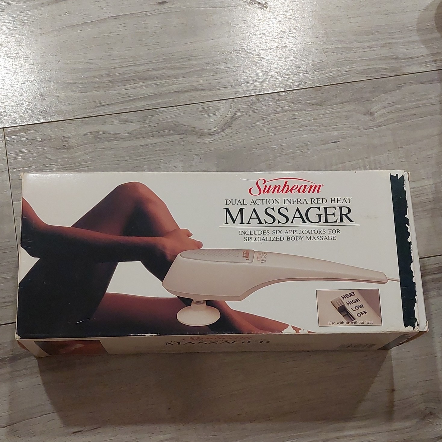 Sunbeam Dual Action Infrared Heated Vibrating Massager 1856-1, 6 Heads