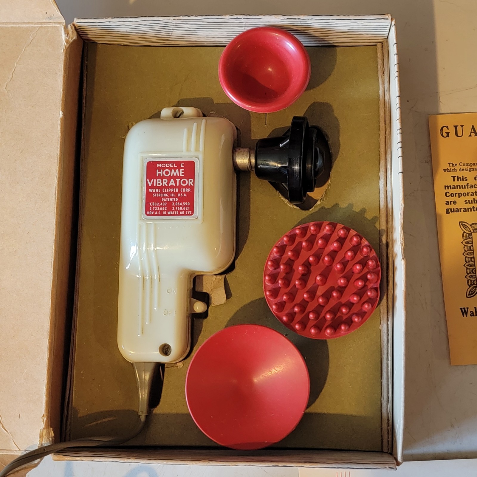 Wahl Electric Home Massage w/ All 4 Attachments – Model E – Works Great❗️-RARE!!