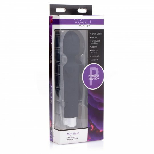 Deep Velvet 18x Silicone Massage Wand Essentials Vibrating Rechargeable Massager