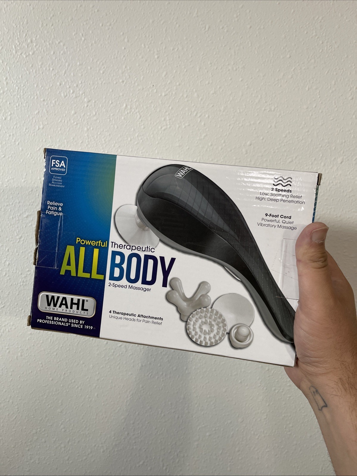 Wahl All-Body Therapeutic Massager, Lightweight for Traveling w Various Speeds