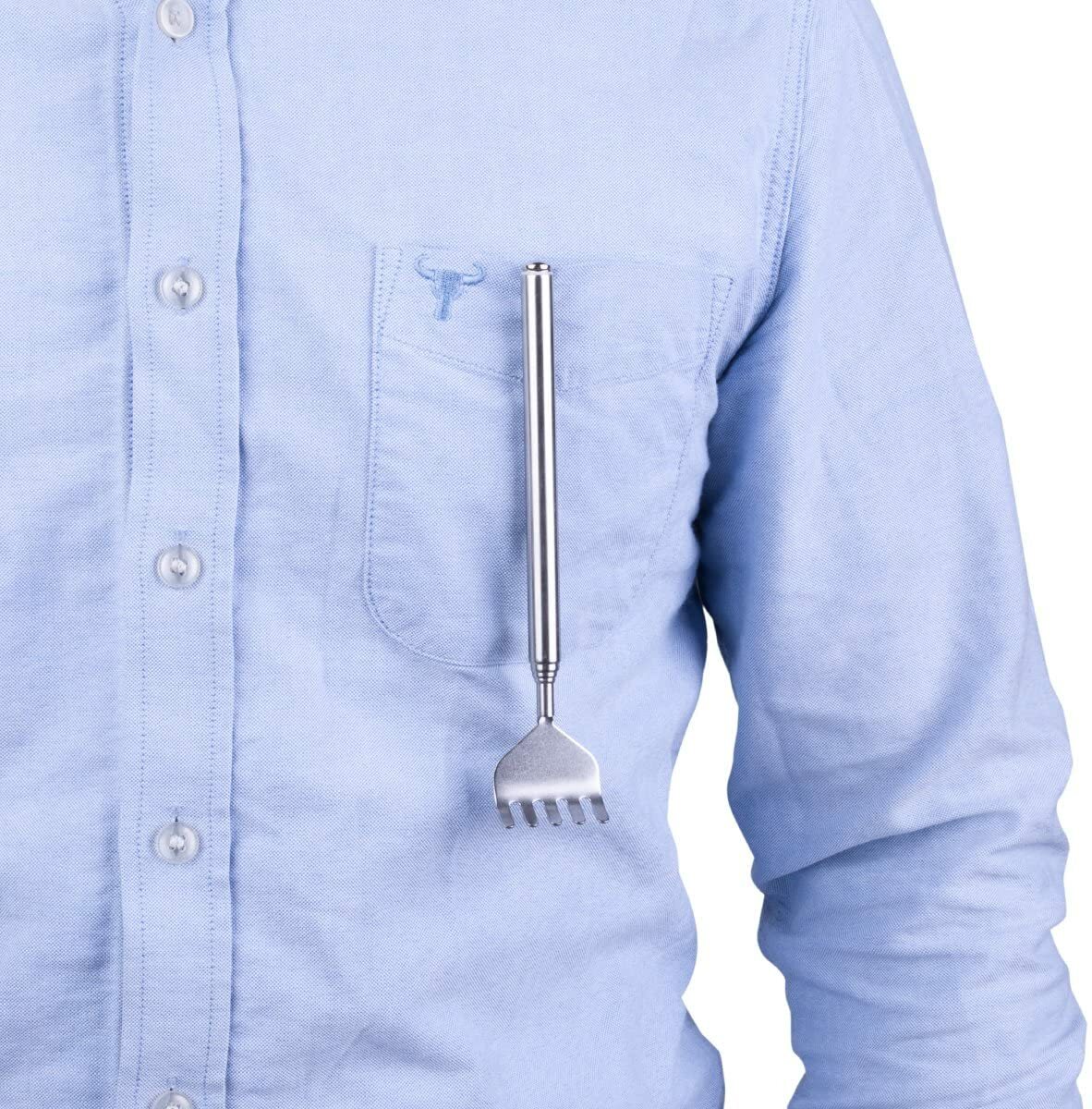 Metal Stainless Steel Back Scratcher Telescopic Extendable Claw Extender QW US
