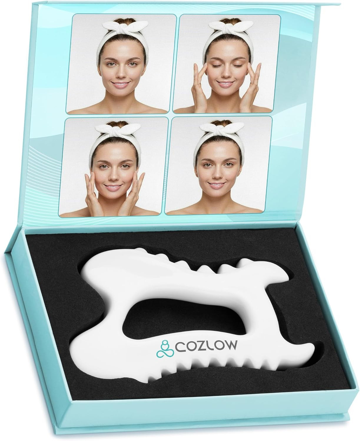 Ceramic Gua Sha Massage Tool for Face & Body – Premium Muscle Scraping Tool for