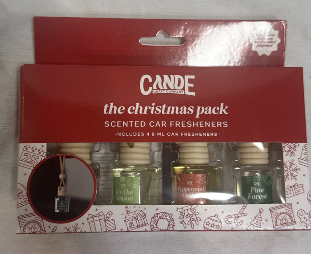 CANDE CRAFT COMPANY SCENTED CAR FRESHENER CHRISTMAS PACK