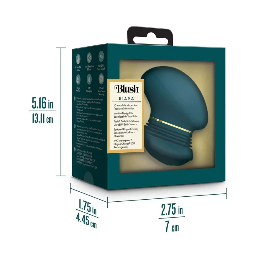 New Blush Collection Riana Hand Massager – Dark Teal – Discreet Ship