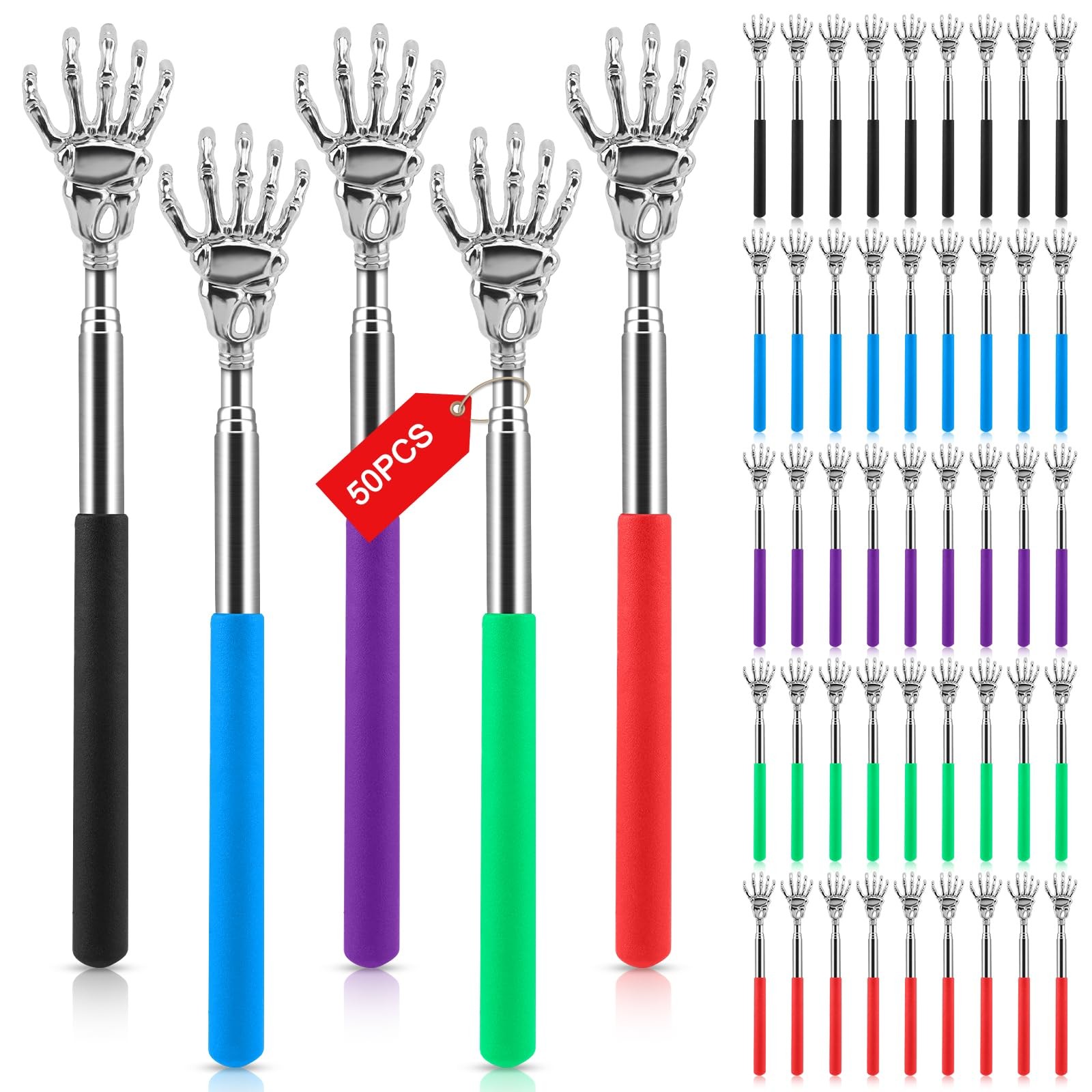 50PCS Bulk Christmas Stocking Stuffers Gifts For Men Women, Skeleton Hand Bac…