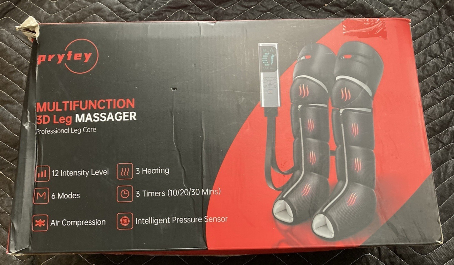 Pryfey Multifunction Leg Massager w/ 12 Intensity Levels, 6 Modes, 3 Heating
