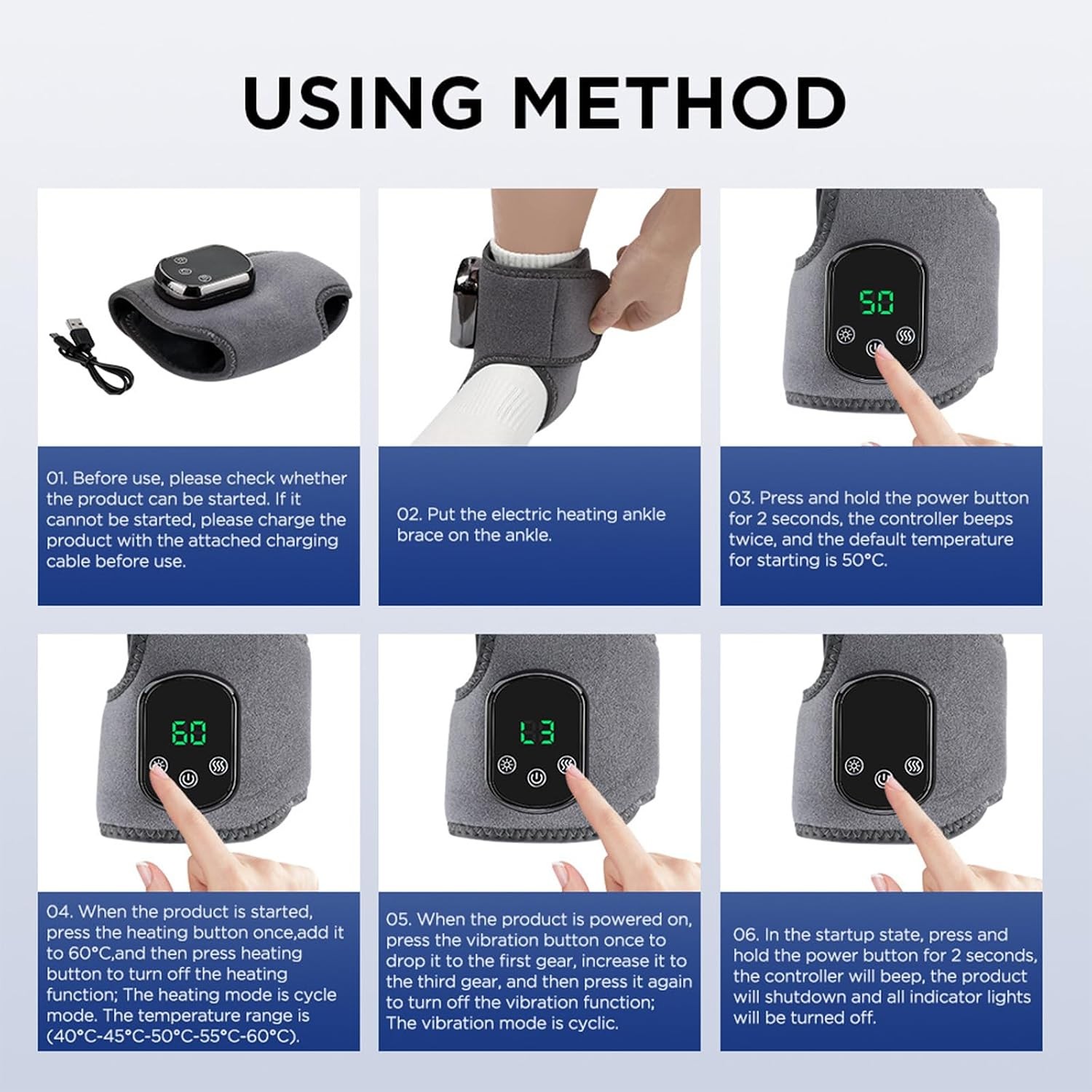 Try Massager Pro Foot Massage Wireless Portable 3-in-1 Massager 5 Heat Levels
