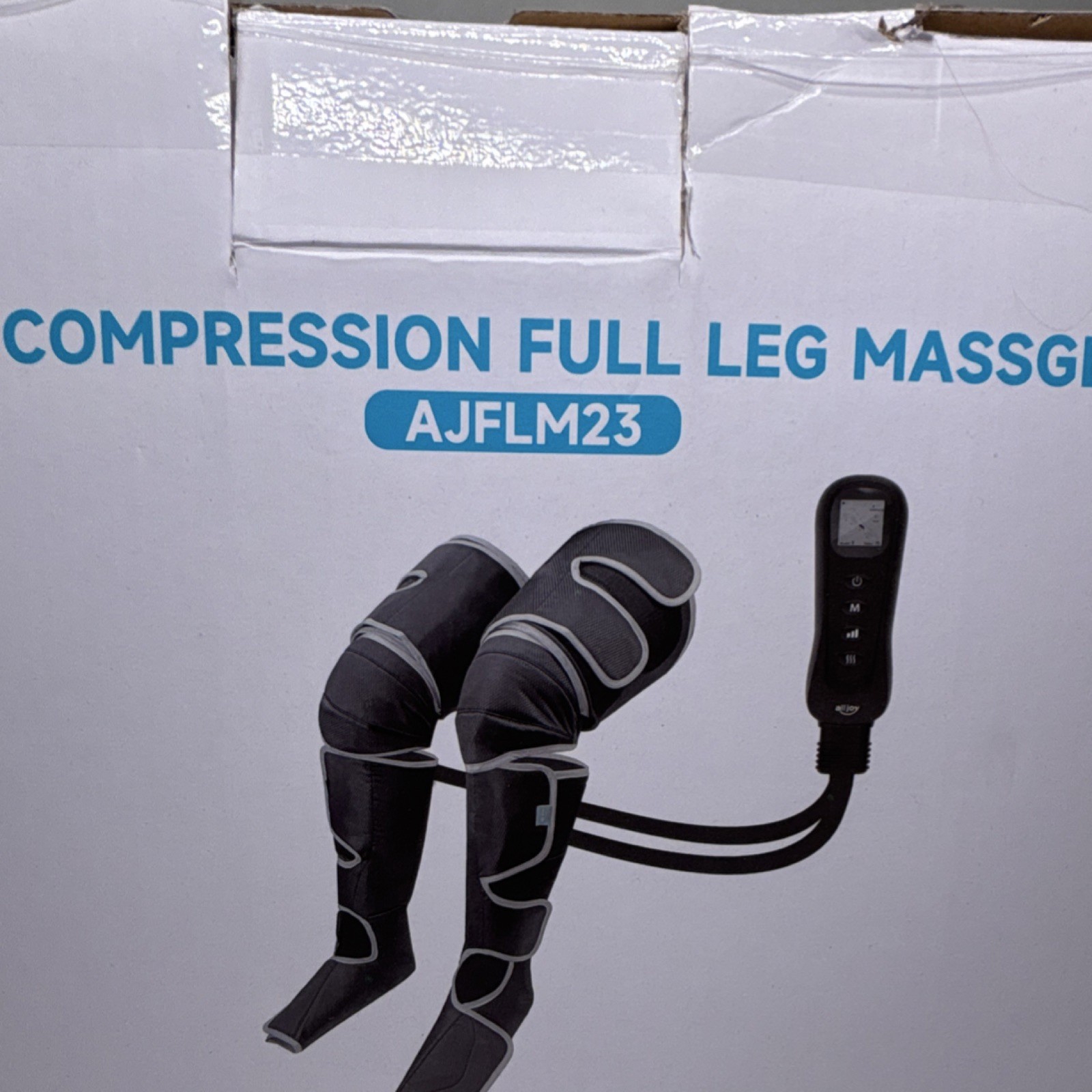 alljoy AJFLM23 Air Compression Full Leg Massager Heat LCD Screen Black