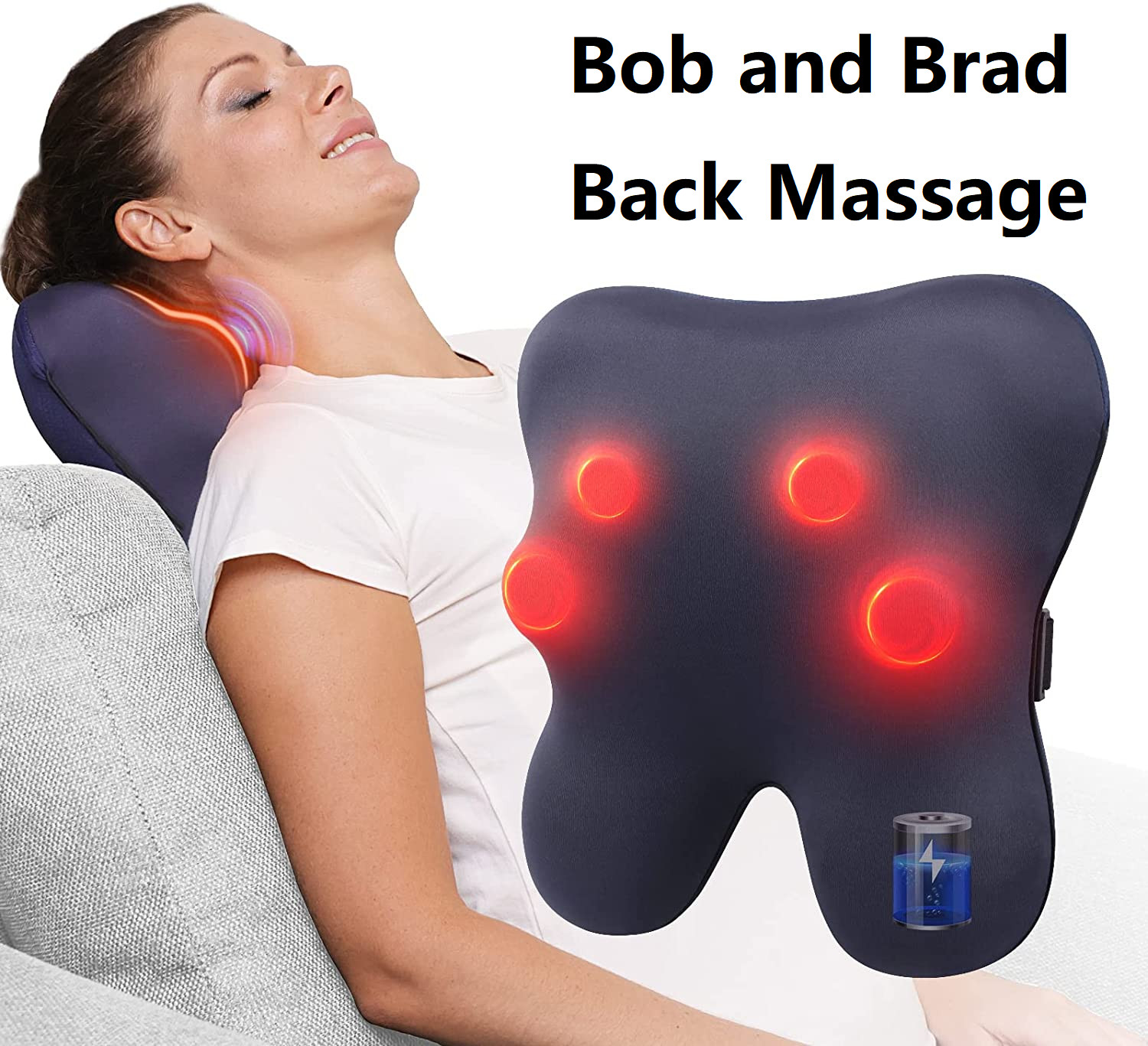 BOB AND BRAD Back Massager Neck and Shoulder Pain Relief Electric Shiatsu Pillow