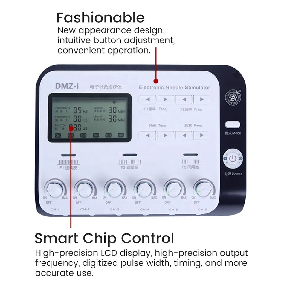 6 Output Channel Body Massager with Massage Patch Multi-Mode Muscle Relax Device