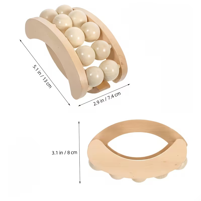Handmade Wood Massage Ball Roller Deep Tissue Portable for Athletes