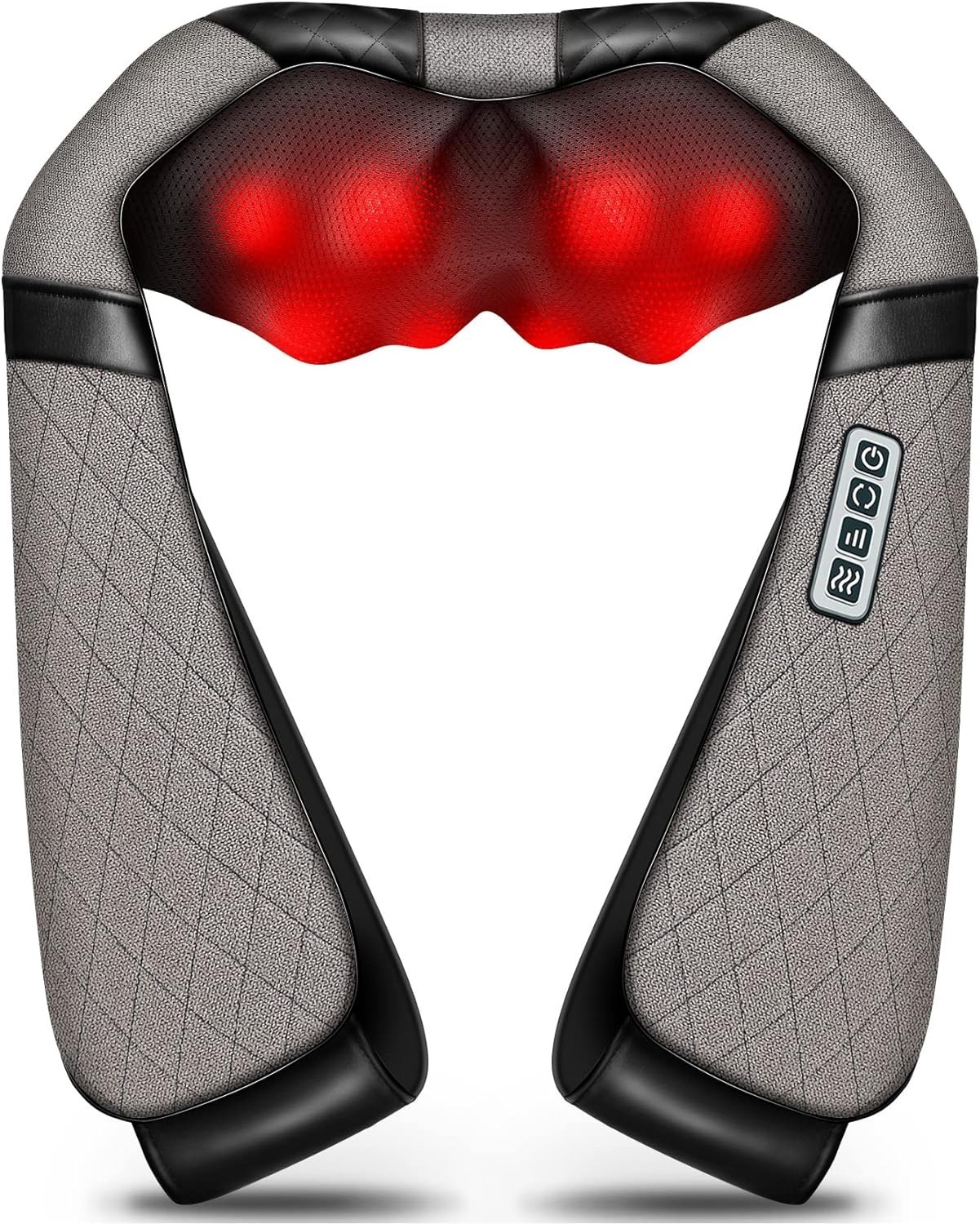 Shiatsu Neck Back Massager with Heat 3D Kneading Shoulder Leg Pain Relief Gift